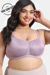 Zivame True Curv Padded Non Wired Full Coverage Minimiser Bra - Elderberry — thumbnail 1