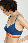 Zivame Urban Leisure Push-Up Wired Medium Coverage T-Shirt Bra - Navy Peony — thumbnail 2