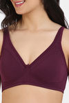 Zivame Double Layered Non Wired Full Coverage Post Breast Surgery Bra - Fig — thumbnail 4