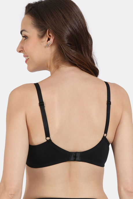 Zivame Padded Non Wired Full Coverage Post Breast Surgery Bra - Black — image 2