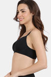 Zivame Padded Non Wired Full Coverage Post Breast Surgery Bra - Black — thumbnail 3