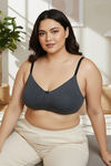 Zivame True Curv Double Layered Non Wired 3/4th Coverage Sag Lift Bra - Anthracite — thumbnail 3