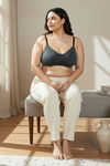 Zivame True Curv Double Layered Non Wired 3/4th Coverage Sag Lift Bra - Anthracite — thumbnail 4