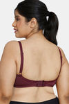 Zivame True Curv Double Layered Non Wired 3/4th Coverage Sag Lift Bra - Fig — thumbnail 2