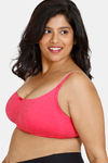 Zivame True Curv Double Layered Non Wired 3/4th Coverage Sag Lift Bra - Raspberry — thumbnail 3