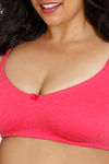 Zivame True Curv Double Layered Non Wired 3/4th Coverage Sag Lift Bra - Raspberry — thumbnail 4
