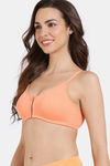 Zivame Double Layered Non Wired 3/4th Coverage Bra - Canteloupe — thumbnail 4