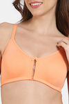 Zivame Double Layered Non Wired 3/4th Coverage Bra - Canteloupe — thumbnail 5