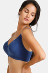 Zivame Double Layered Non Wired 3/4th Coverage Bra - Navy Peony — thumbnail 2