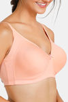 Zivame Double Layered Non Wired 3/4th Coverage Bra - Peach Pearl — thumbnail 4