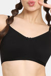 Zivame Everyday Double Layered Non Wired 3/4th Coverage T-Shirt Bra - Black — thumbnail 6