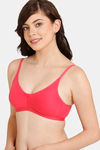 Zivame Everyday Double Layered Non Wired 3/4th Coverage T-Shirt Bra - Raspberry — thumbnail 3
