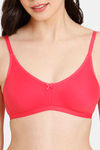 Zivame Everyday Double Layered Non Wired 3/4th Coverage T-Shirt Bra - Raspberry — thumbnail 4