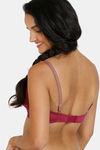 Zivame Ornate Glitz Double Layered Non Wired 3/4th Coverage Blouse Bra - Wine — thumbnail 2
