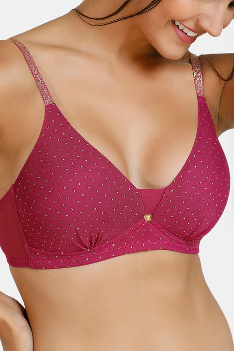 Zivame Ornate Glitz Padded Non Wired 3/4th Coverage Bra - Wine — image 4