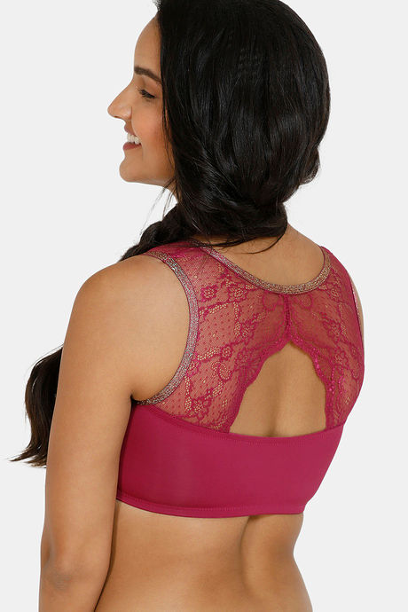 Zivame Ornate Glitz Padded Wired 3/4th Coverage Bra - Wine — image 2