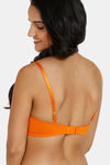 Zivame Damask Padded Non Wired 3/4th Coverage T-Shirt Bra - Autumn Maple — thumbnail 3
