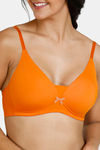 Zivame Damask Padded Non Wired 3/4th Coverage T-Shirt Bra - Autumn Maple — thumbnail 4