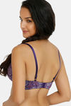 Zivame Twilight Bloom Padded Non Wired 3/4th Coverage T-Shirt Bra - Parachute Purple Pt — thumbnail 3