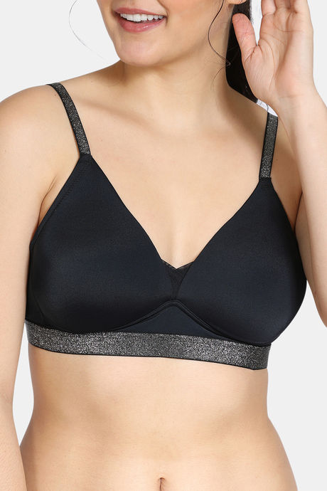 Zivame Shine & Shimmer Padded Non Wired 3/4th Coverage T-Shirt Bra - Anthracite — image 4