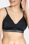 Zivame Shine & Shimmer Padded Non Wired 3/4th Coverage T-Shirt Bra - Anthracite — thumbnail 4