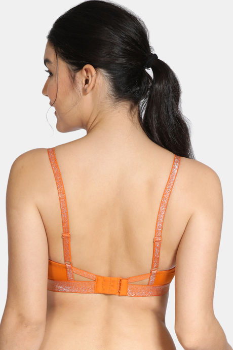 Zivame Shine & Shimmer Padded Non Wired 3/4th Coverage T-Shirt Bra - Autumn Maple — image 2