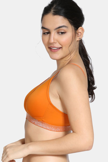 Zivame Shine & Shimmer Padded Non Wired 3/4th Coverage T-Shirt Bra - Autumn Maple — image 3