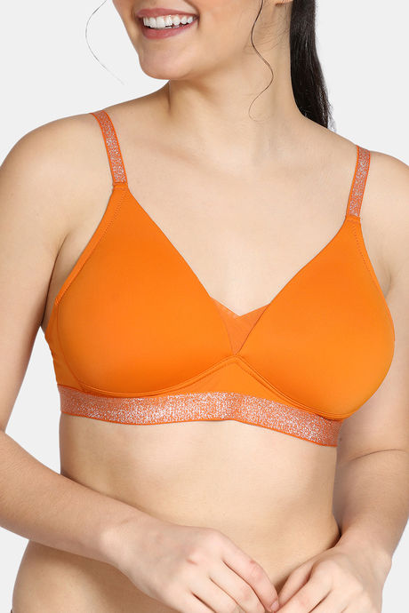Zivame Shine & Shimmer Padded Non Wired 3/4th Coverage T-Shirt Bra - Autumn Maple — image 4