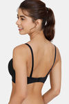 Zivame Beautiful Basics Padded Non Wired 3/4th Coverage T-Shirt Bra - Black — thumbnail 3
