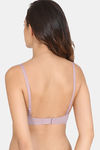Zivame Beautiful Basics Padded Non Wired 3/4Th Coverage T-Shirt Bra - Elderberry — thumbnail 3