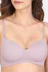 Zivame Beautiful Basics Padded Non Wired 3/4Th Coverage T-Shirt Bra - Elderberry — thumbnail 5