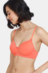 Zivame Beautiful Basics Padded Non Wired 3/4Th Coverage T-Shirt Bra - Emberglow — thumbnail 4