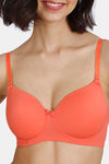 Zivame Beautiful Basics Padded Non Wired 3/4Th Coverage T-Shirt Bra - Emberglow — thumbnail 5