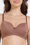 Zivame Beautiful Basics Padded Non Wired 3/4Th Coverage T-Shirt Bra - Nutmeg — thumbnail 5