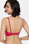 Zivame Beautiful Basics Padded Non Wired 3/4Th Coverage T-Shirt Bra - Sangria — thumbnail 3