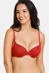 Zivame Push-Up Wired Medium Coverage Bra - Sundried Tomato — thumbnail 1