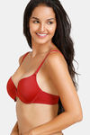 Zivame Push-Up Wired Medium Coverage Bra - Sundried Tomato — thumbnail 2