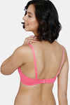 Zivame Beautiful Basics Padded Non Wired 3/4Th Coverage T-Shirt Bra - Pink Lemonade — thumbnail 3