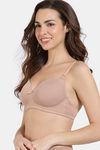Zivame Beautiful Basics Padded Non Wired 3/4th Coverage T-Shirt Bra - Roebuck — thumbnail 4