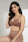 Zivame Padded Wired 3/4Th Coverage T-Shirt Bra - Nutmeg — thumbnail 5