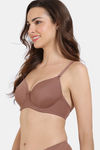 Zivame Padded Wired 3/4Th Coverage T-Shirt Bra - Nutmeg2 — thumbnail 4