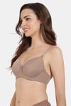 Zivame Padded Wired 3/4Th Coverage T-Shirt Bra - Roebuck — thumbnail 4