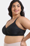 Zivame True Curv Lightly Lined Padded Non Wired Full Coverage Super Support Spacer Bra - Anthracite — thumbnail 3