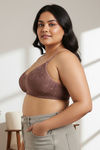 Zivame True Curv Lightly Lined Padded Non Wired Full Coverage Super Support Spacer Bra - Nutmeg — thumbnail 3