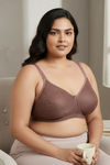 Zivame True Curv Lightly Lined Padded Non Wired Full Coverage Super Support Spacer Bra - Nutmeg — thumbnail 4