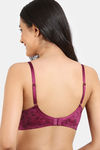 Zivame Rose Blush Vows Padded Wired 3/4Th Coverage Lace Bra - Rhododendron — thumbnail 2