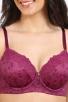 Zivame Rose Blush Vows Padded Wired 3/4Th Coverage Lace Bra - Rhododendron — thumbnail 4