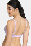 Zivame Pointelle Padded Non Wired 3/4th Coverage T-Shirt Bra - Lavender — thumbnail 2