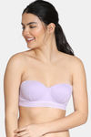 Zivame Pointelle Padded Wired 3/4th Coverage Strapless Bra - Lavender — thumbnail 1