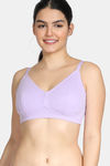 Zivame True Curv Pointelle Double Layered Non Wired 3/4th Coverage Supper Support Bra - Lavender — thumbnail 1